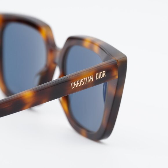 Dior DIORMIDNIGHT S1I 26B0 Sunglasses Havana Cat Eye Frame, Blue Lenses main image 10